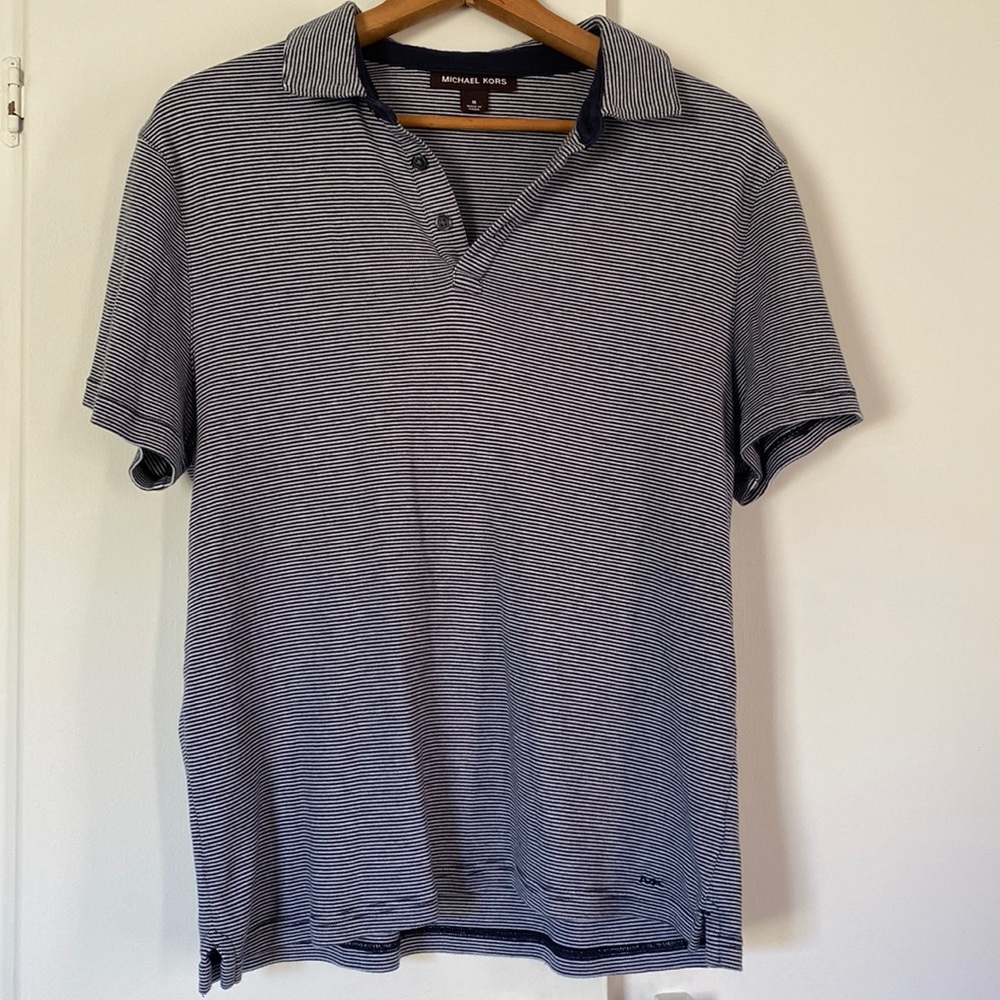 Mens Michael Kors striped polo